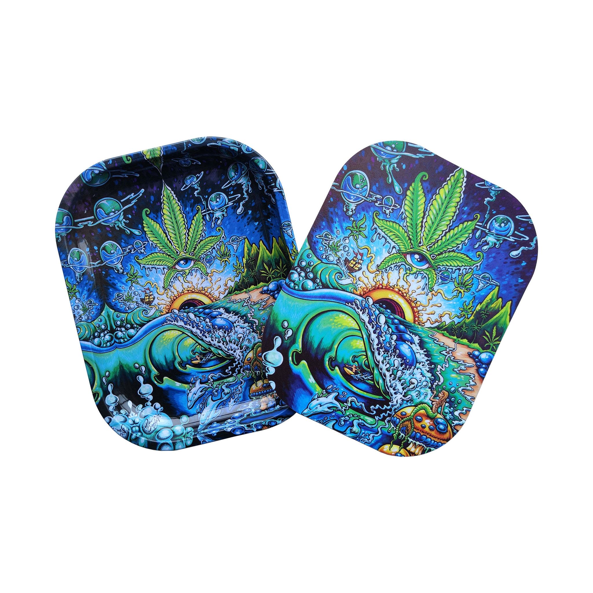 The All-Seeing Weed Rolling Tray with Lid