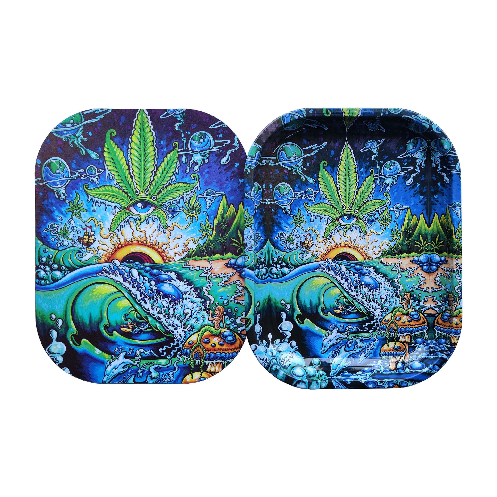 The All-Seeing Weed Rolling Tray with Lid - This Head Shop - Online Premium Head Shop