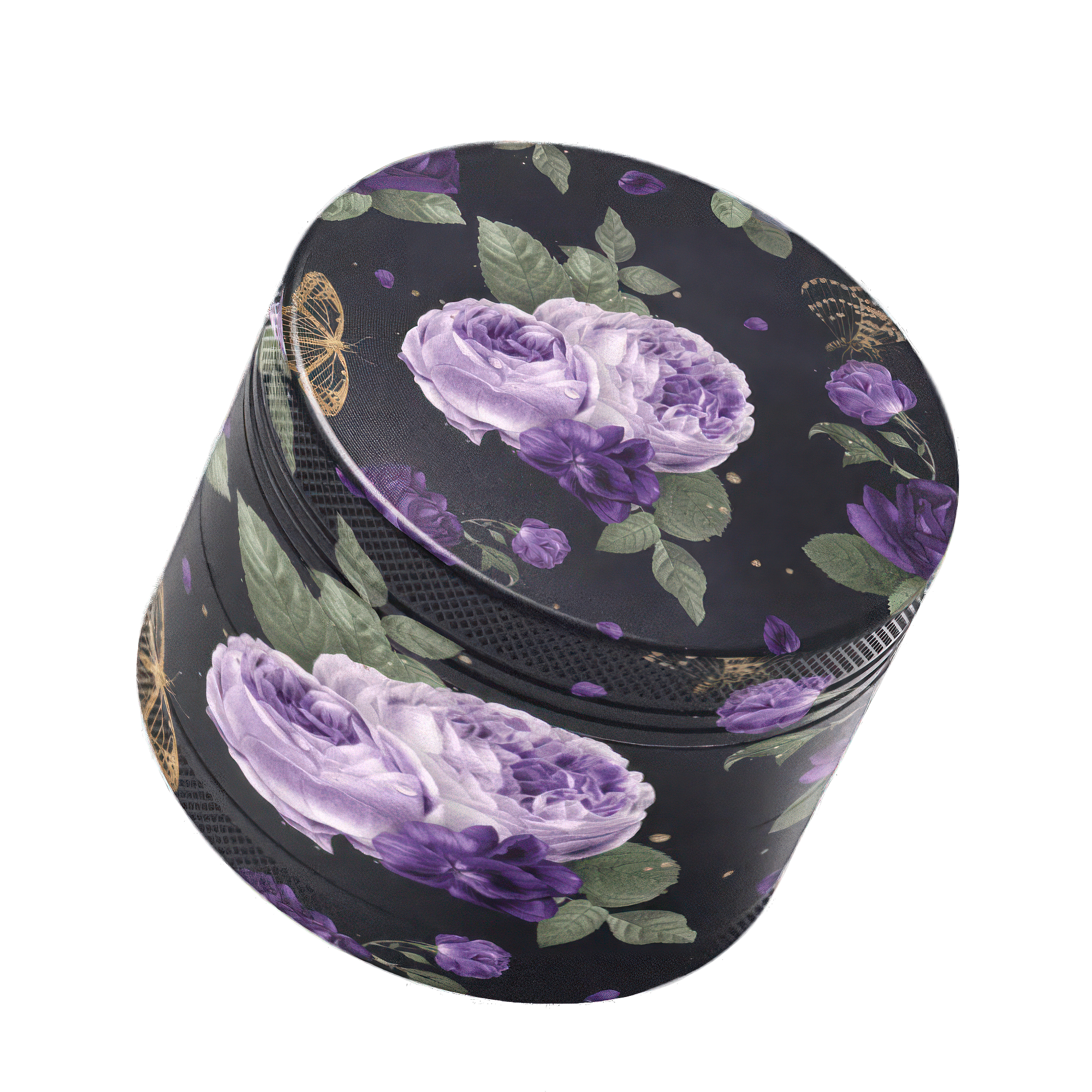 Black and Purple Flower Grinder - 50mm