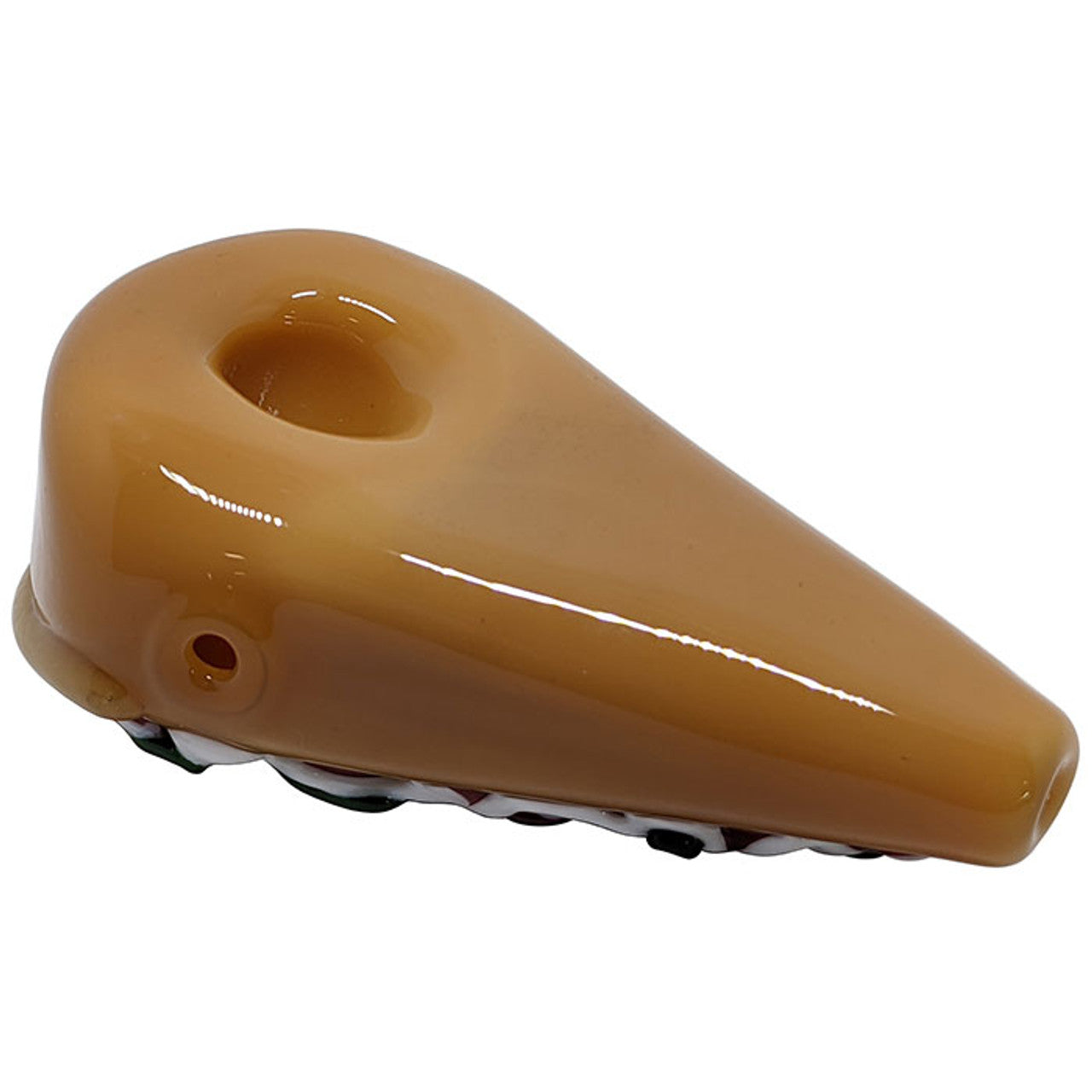 3.7" Glass Pizza Hand Pipe