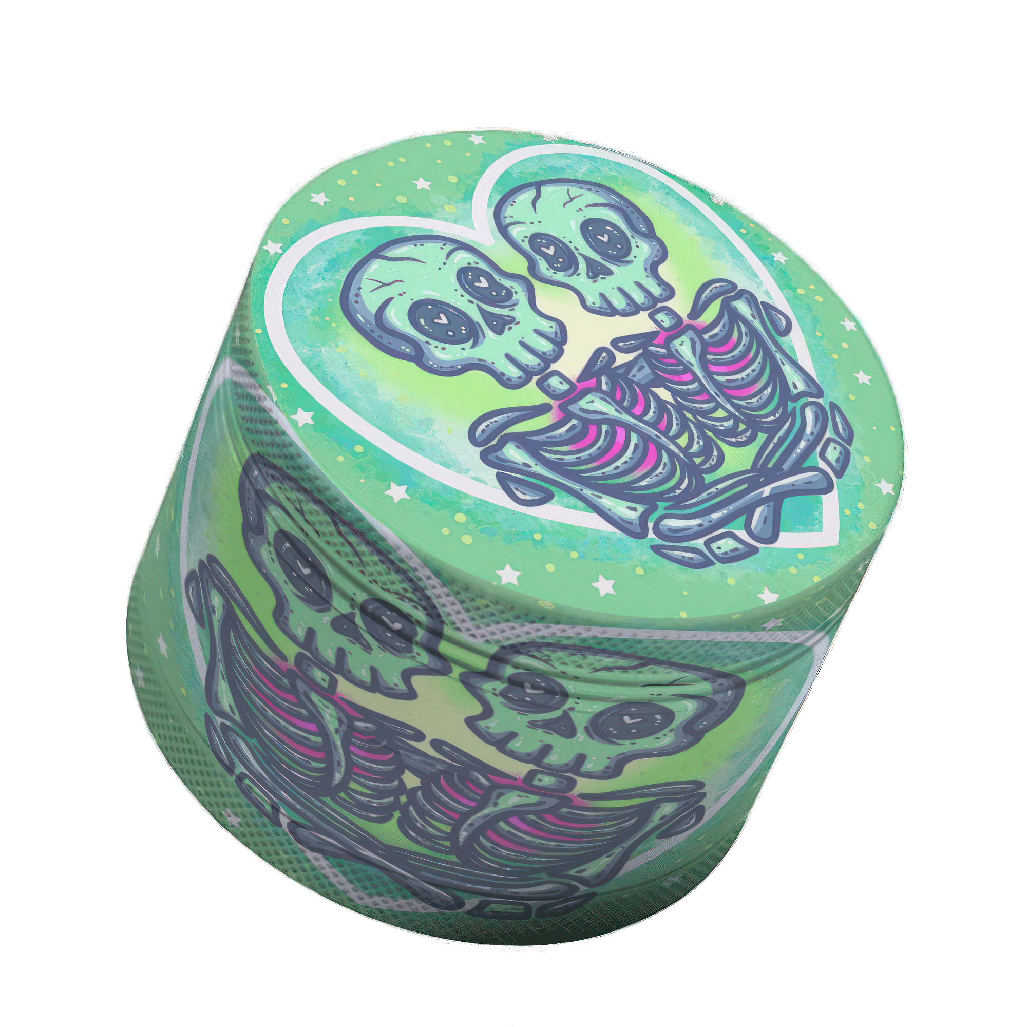 Green Trippy Skulls Grinder - 50mm