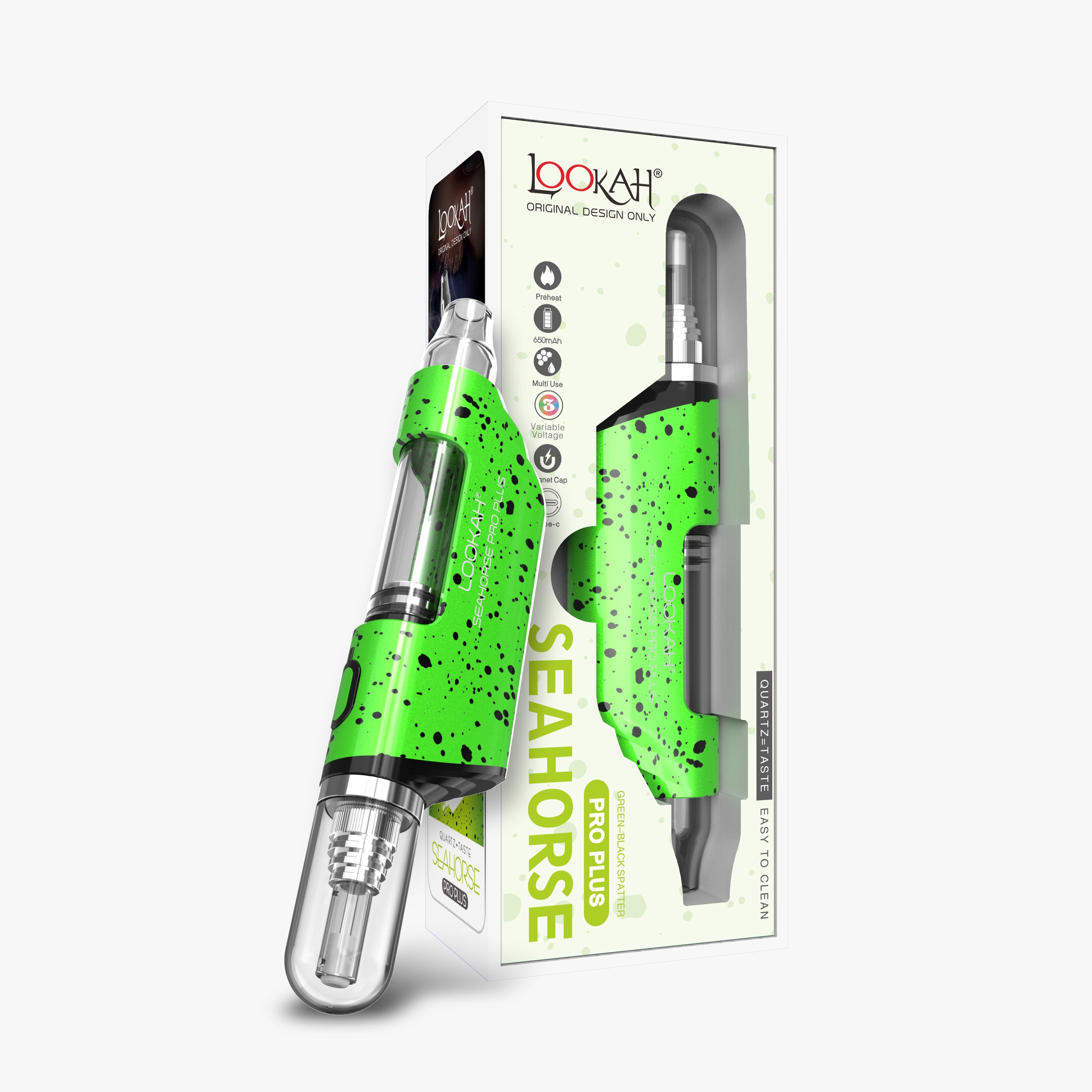Lookah Seahorse Pro Plus Spatter Edition green black
