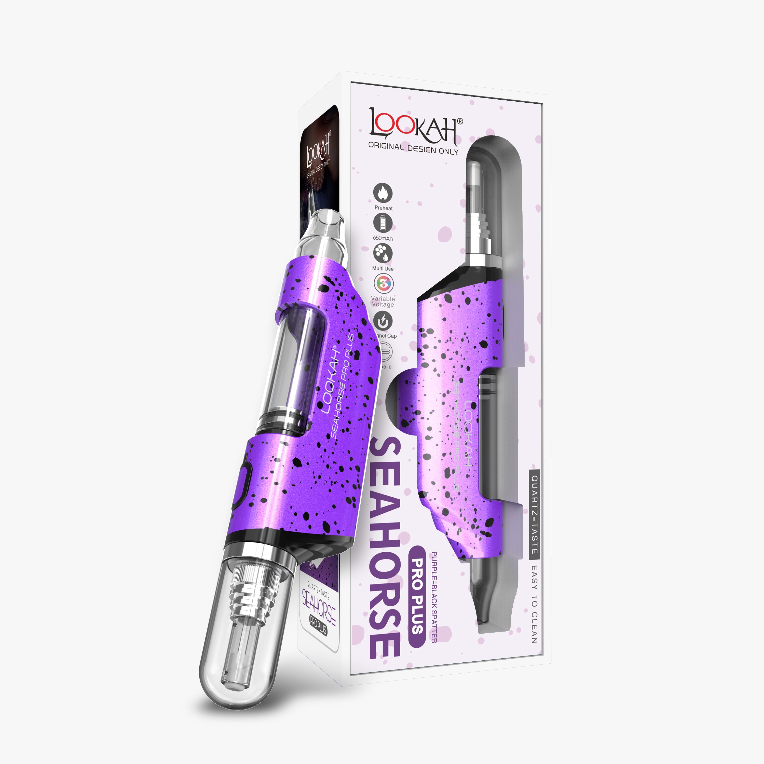 Lookah Seahorse Pro Plus Spatter Edition purple black