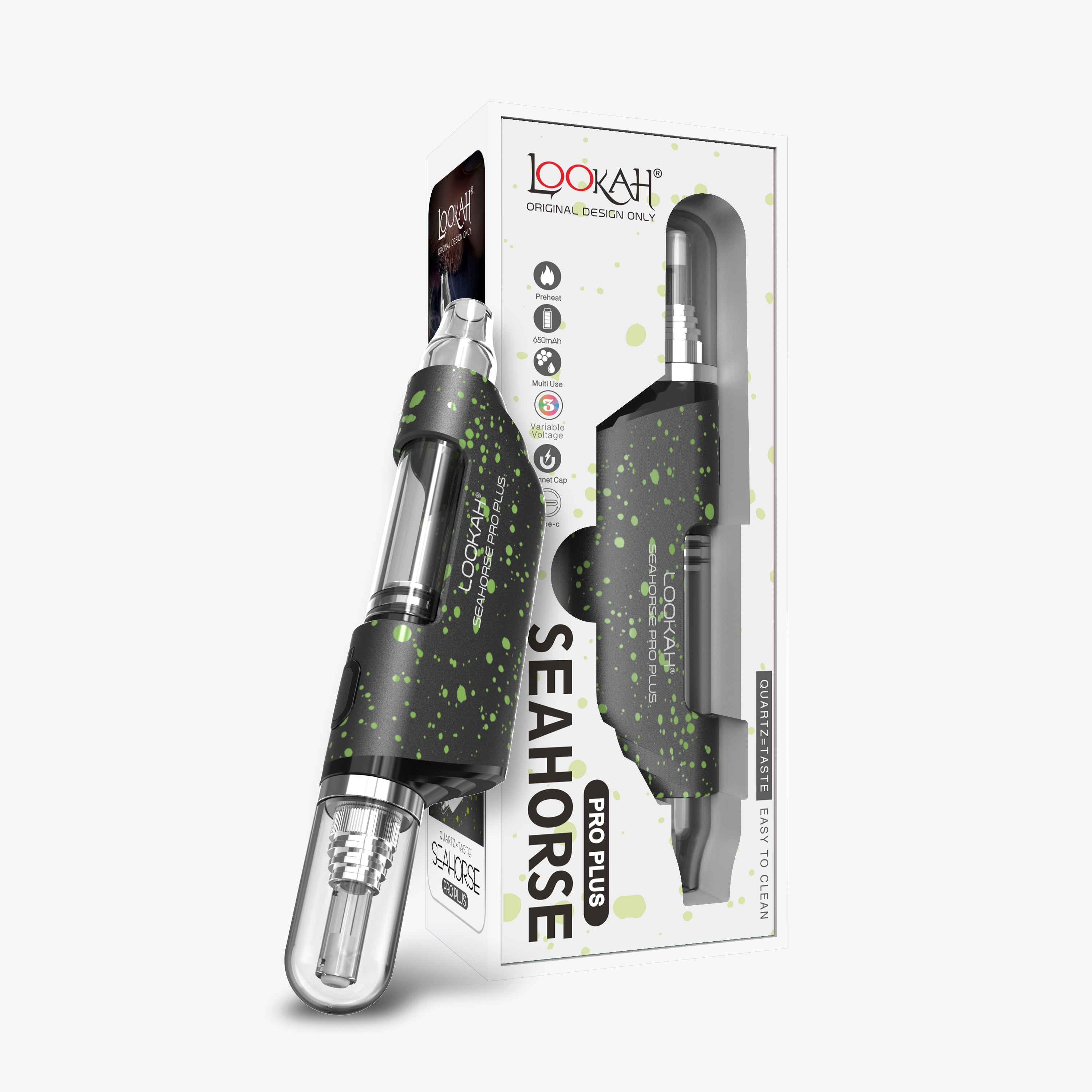 Lookah Seahorse Pro Plus Spatter Edition green black