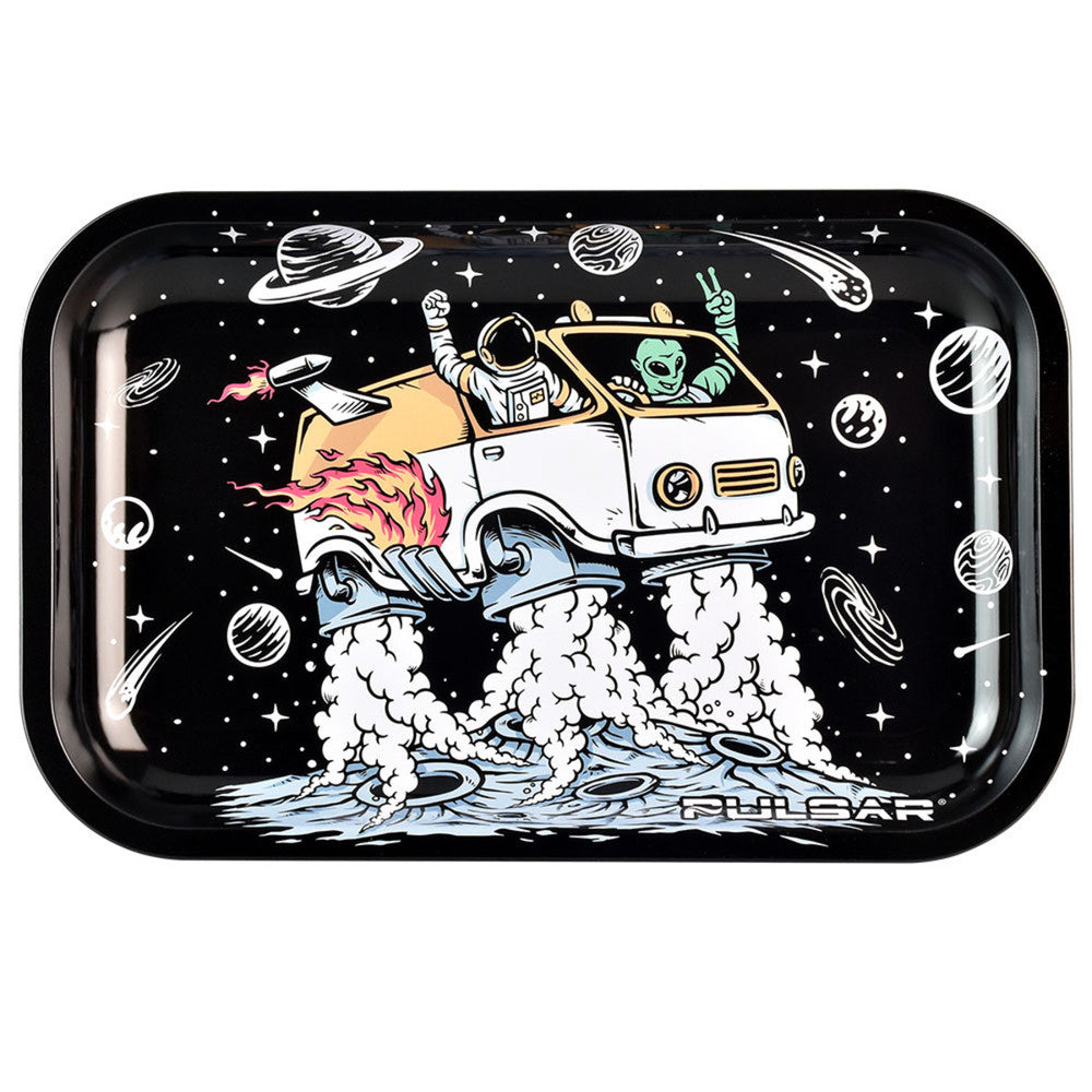 Space Van - Pulsar Metal Rolling Tray with Lid - This Head Shop - Online Premium Head Shop