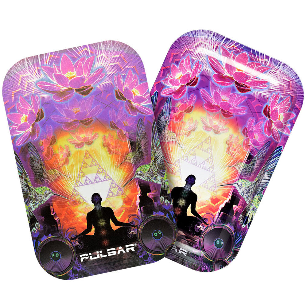 Sound of Silence - Pulsar Metal Rolling Tray with Lid