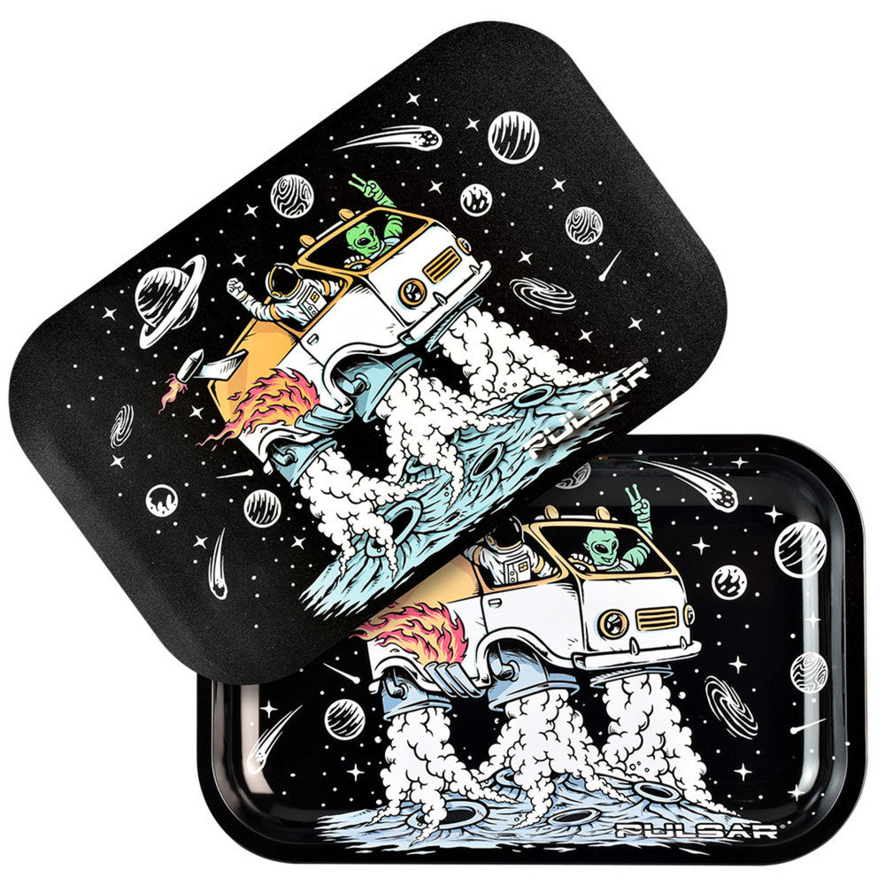 Space Van - Pulsar Metal Rolling Tray with Lid