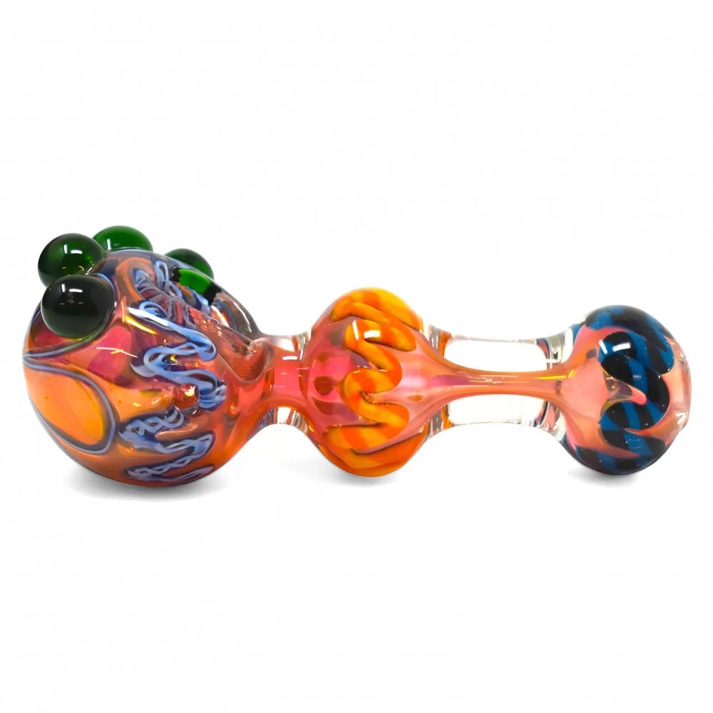 Gold Fumed Twisted Ribbon Hand Pipe