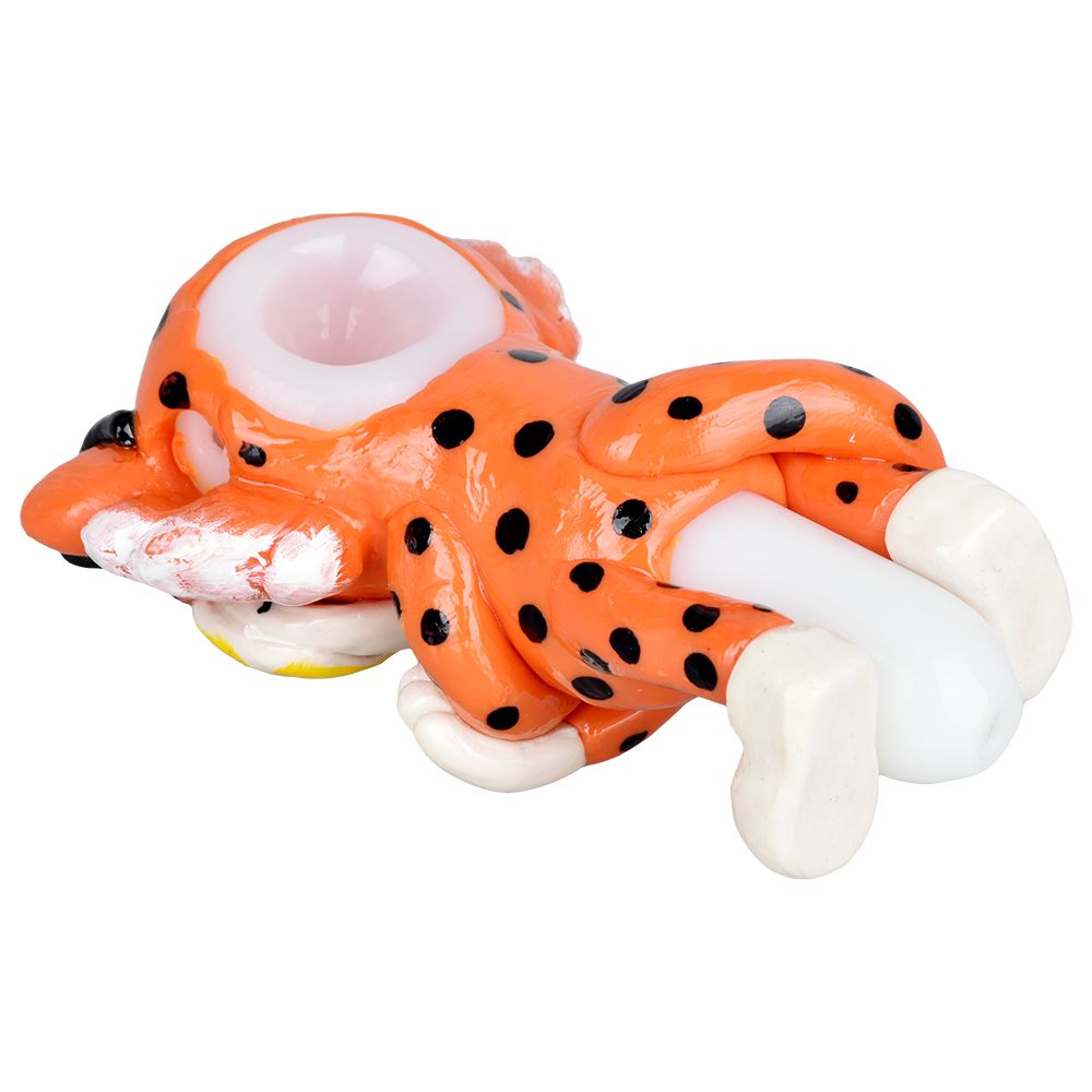 Cheetah Painted Glass Pipe