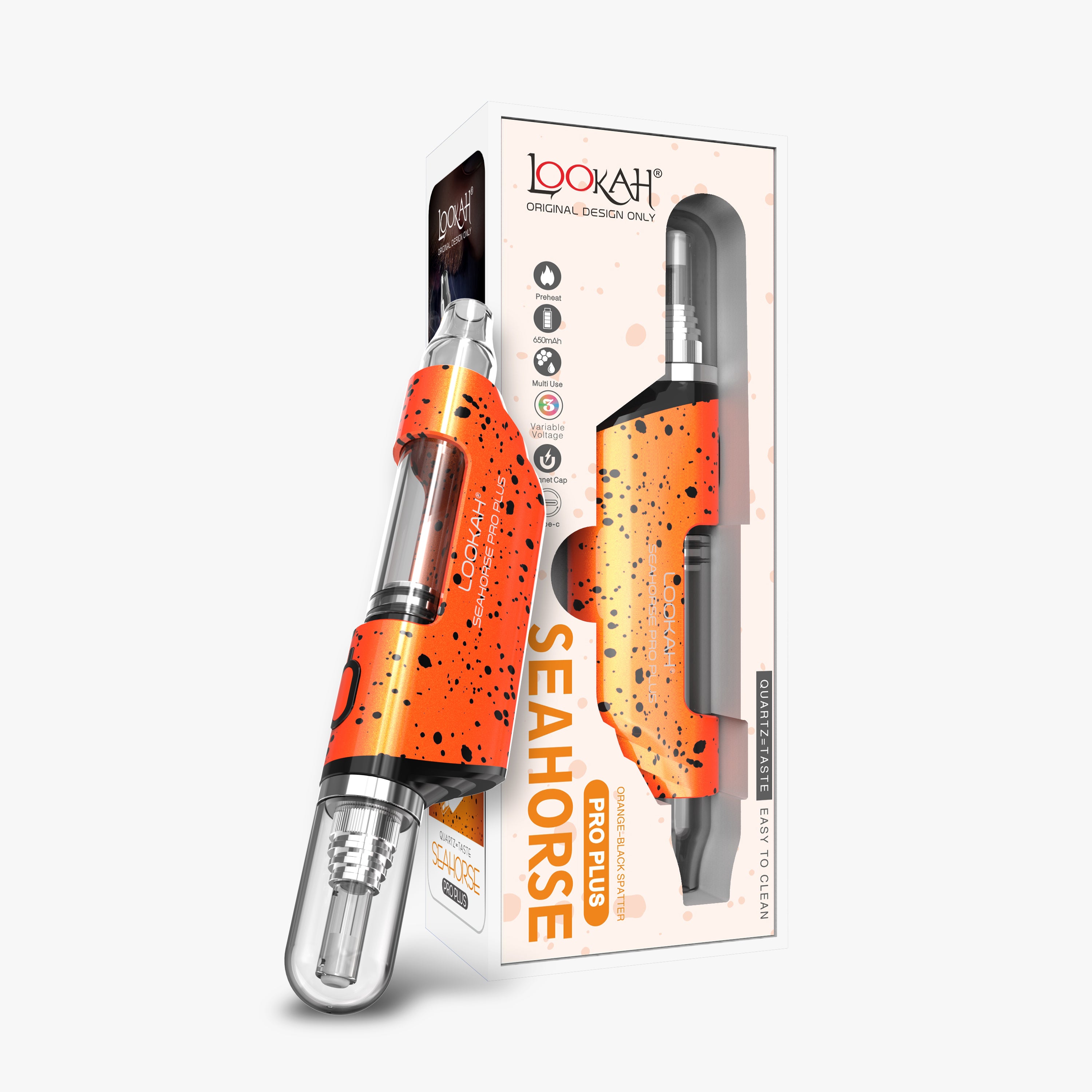 Lookah Seahorse Pro Plus Spatter Edition orange