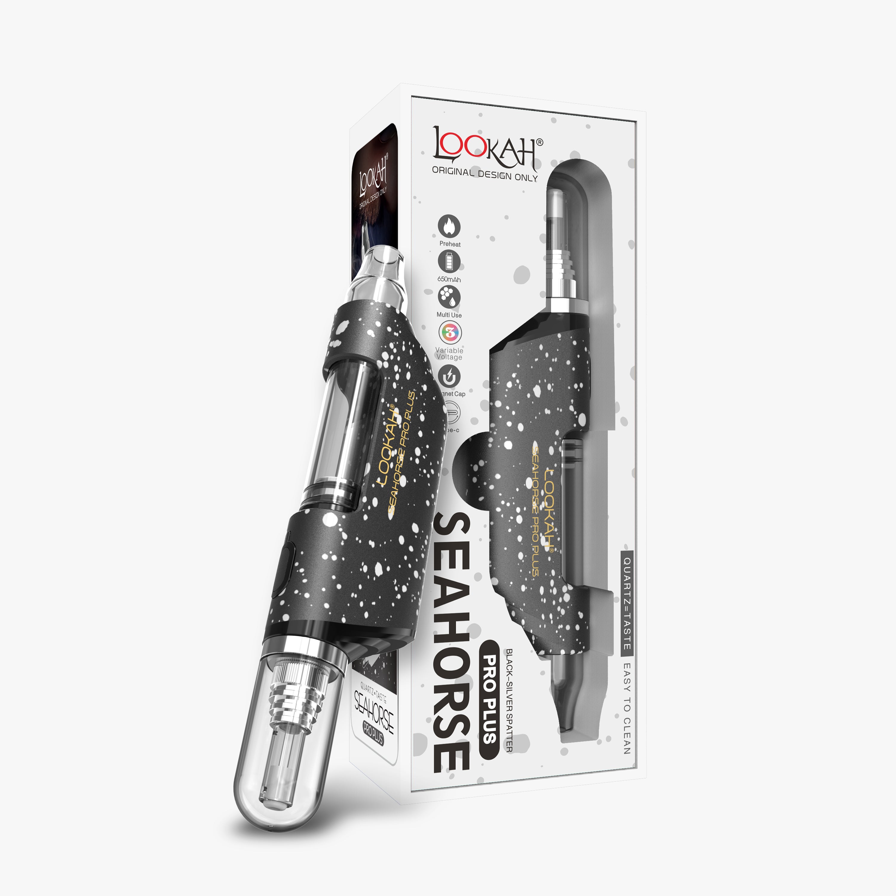 Lookah Seahorse Pro Plus Spatter Edition black silver