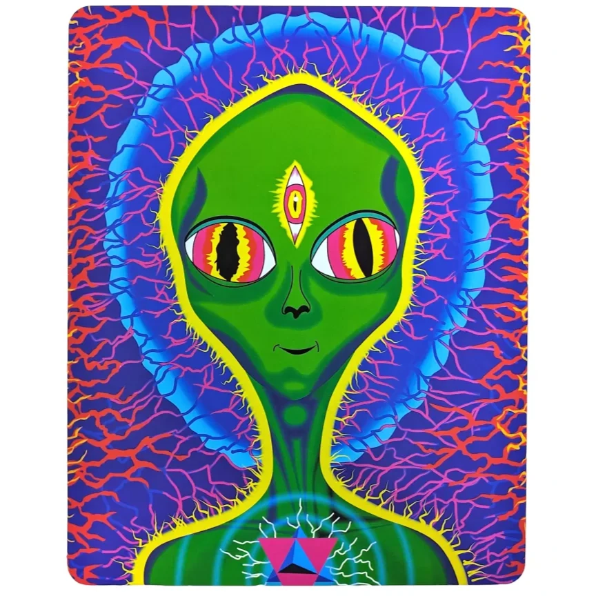 Trippy Dab Mats 10"x8" Third Eye Alien