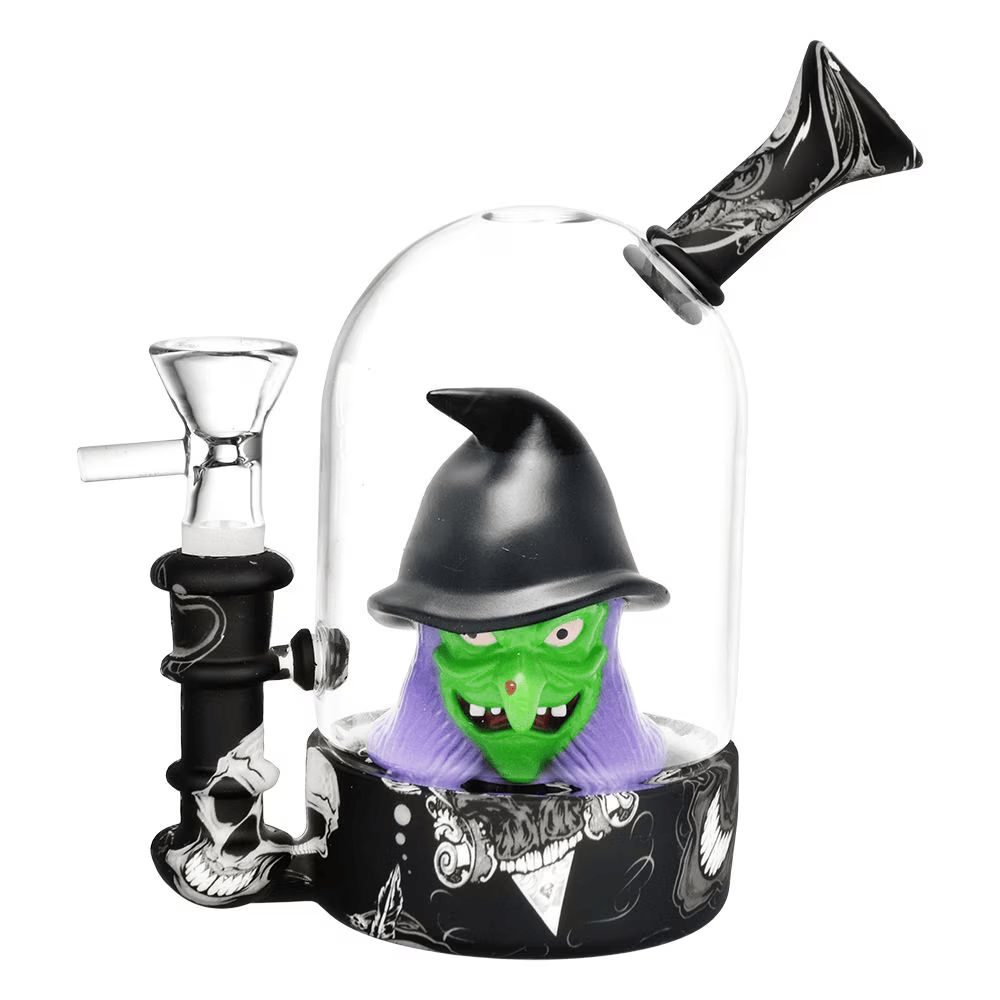 Spooky Witch Bell Jar Silicone & Glass Bong