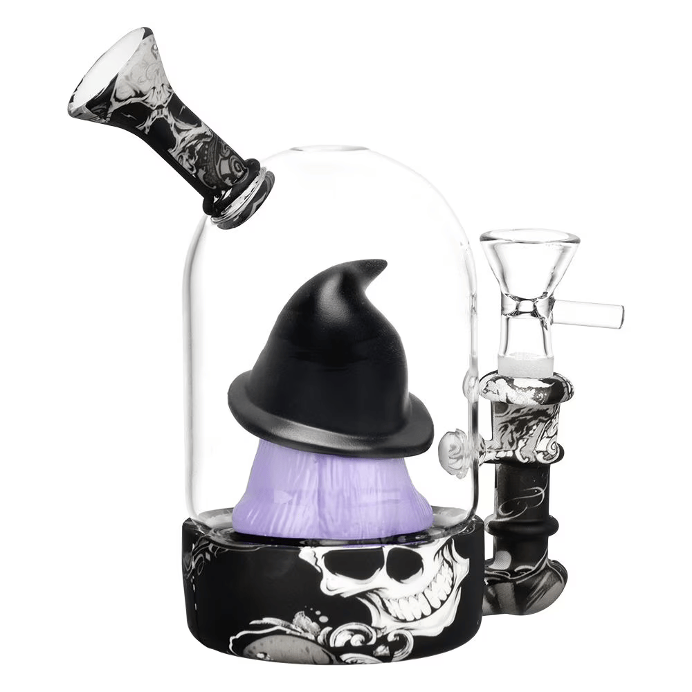 Spooky Witch Bell Jar Silicone & Glass Bong